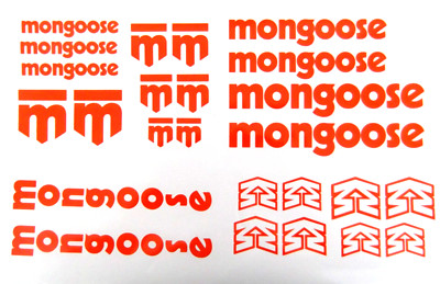 Jede Farbe 21 x Mongoose Fahrrad Rahmen Aufkleber Sticker 7 Jahre Außen Vinyl 