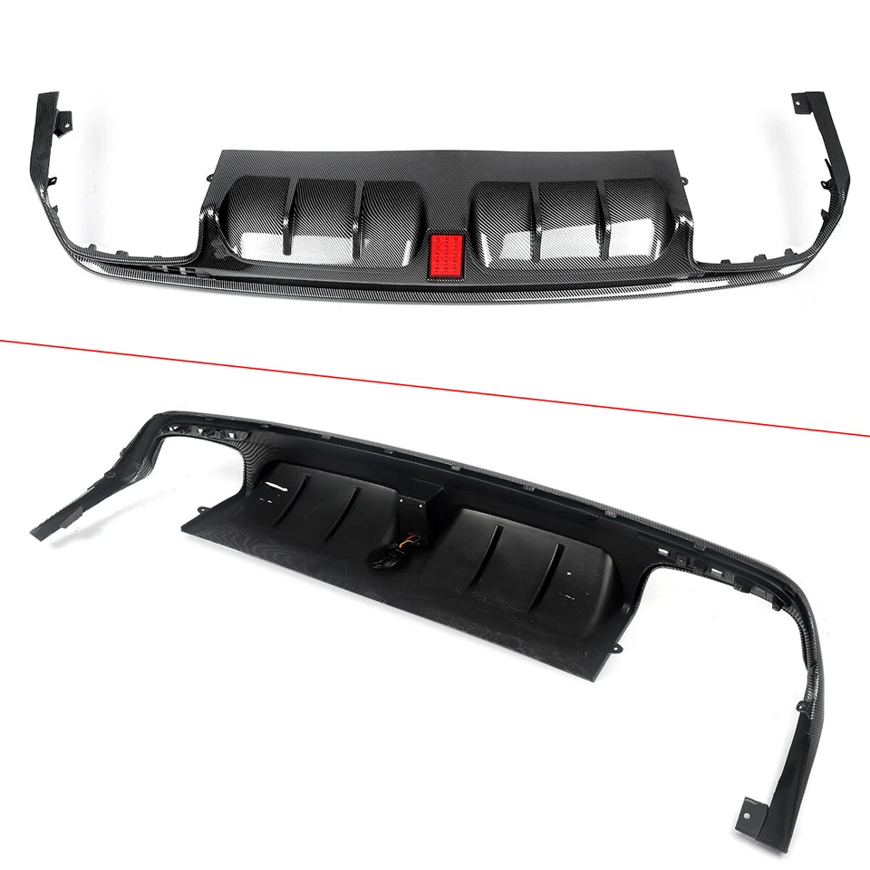 For Mercedes Benz W222 S550 S63 2013-2017 Rear Diffuser w/LED Light + Exhuast - Image 3 of 4
