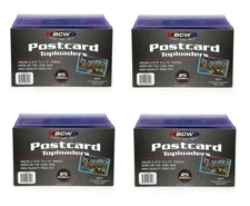 (100) BCW Regular Postcard Toploaders Topload Holders Rigid Archival Safe