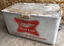 Enfriador Miller High Life vintage aluminio cronstroms si tienes tiempo cerveza