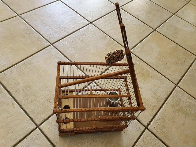 Cage à Trébuchet Cage Récupération Oiseaux Trébuchet à 1 Trappes Bois Tr009