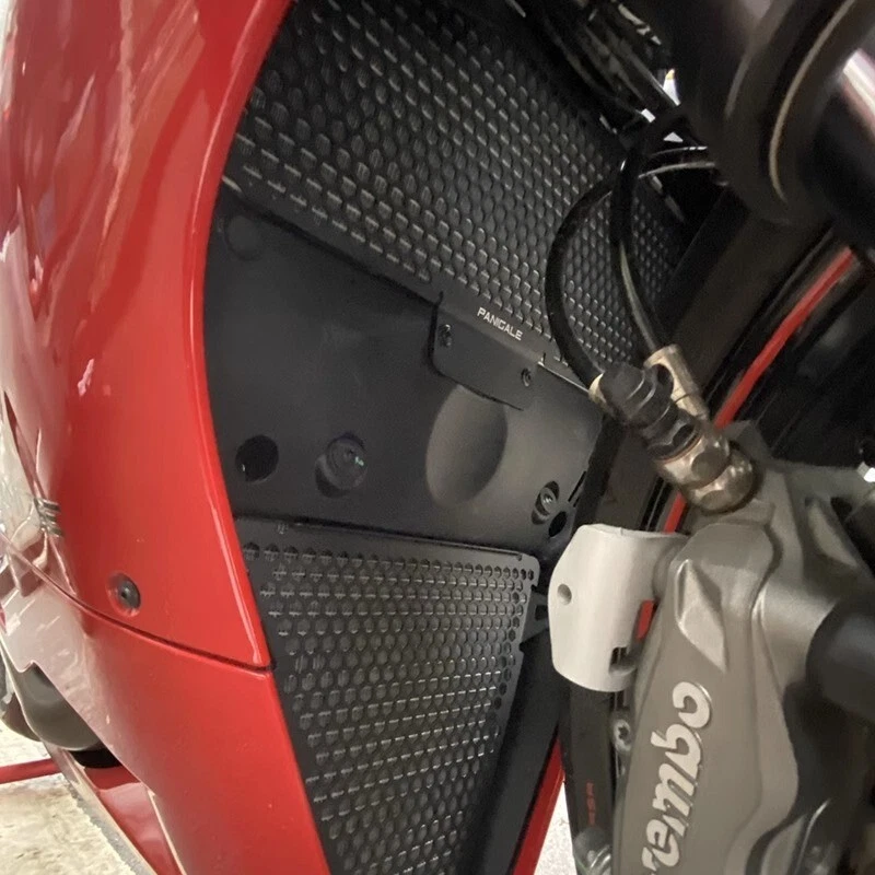 Cubierta de rejilla protectora de radiador para motocicleta DUCATI Panigale 1299 1199 959 899 V2 Foto 2 de 4