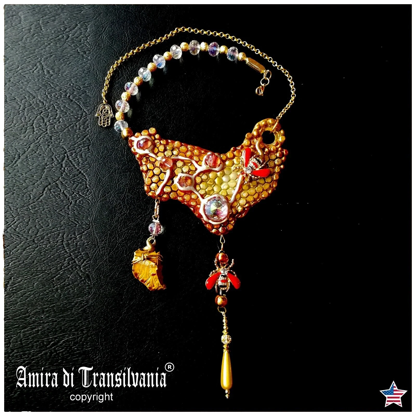 Declaración de cobre perla moda Collares y Colgantes