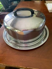 vintage metal cake carrirer
