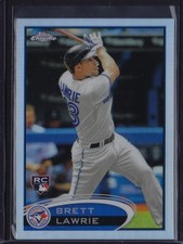2012 TOPPS CHROME REFRACTOR PARALLEL RC BRETT LAWRIE 173 BLUE JAYS A'S WHITE SOX