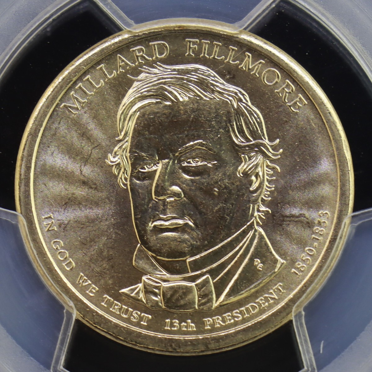 2010 Millard Fillmore Presidential Dollar Missing Edge Lettering