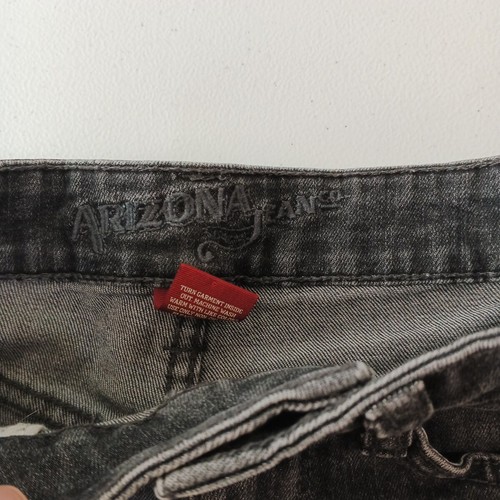 ARIZONA JEAN CO Girls Denim Shorts Faded Black 5 Pocket Size 1 (W24) - Picture 6 of 10
