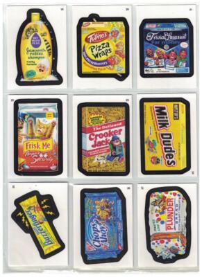 2011 WACKY PACKAGES ALL NEW SERIES 8 COMPLETE SET OF 55 BLACK