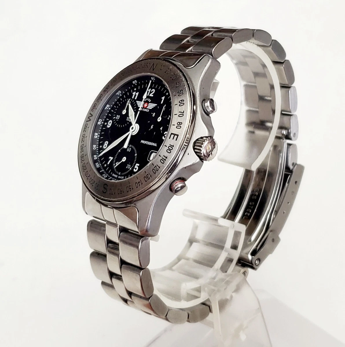 Men s SWISS CHRONOGRAPH Watch SWISS AIR FORCE 34217. 9G 400 eBay