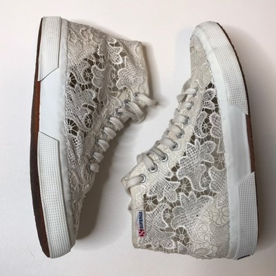 superga lace high top sneakers