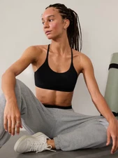 Athleta Transcend Scoop Bra A-C Yoga Studio Pilates | Black Medium  #413241 NEW