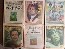 ROLLING STONE MAGAZINES 1975 LOT OF 12 (195 ~ 207) STONES, ALI, DYLAN, BOWIE VG