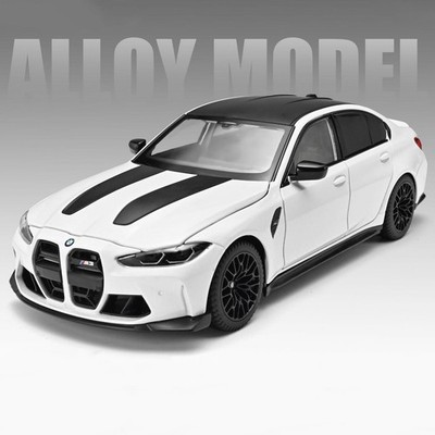 1:24 M3 G80 Coupe Alloy Diecast Car Sound Light Pull Back Gift