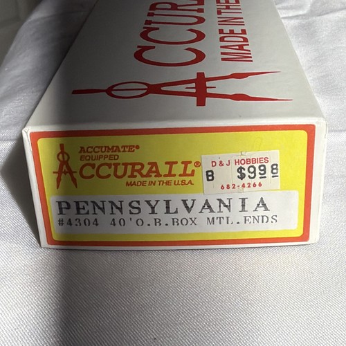 Kit Accurail HO 4304 40' O.B. Boxcar Pennsylvania nuevo en caja MTL. Extremos | Zustand: New