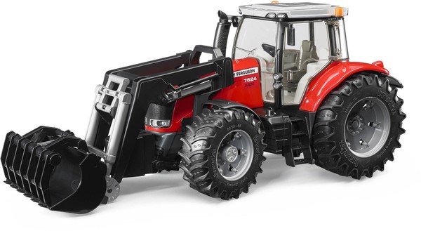 Bruder Spielfahrzeug Traktor Massey Ferguson 7624 Mit Frontlader 03047-image