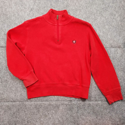 Chaps Sweater Boys Small Quarter Zip Red Holiday Christmas Formal Casual