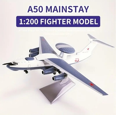 1:200 Russian A-50 Mainstay AWACS Diecast Flugzeugmodell mit Ständer - 25,5 cm