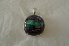 Dichoric Glass Sterling Silver Pendant New & Unworn