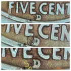 1938-D/S BUFFALO NICKEL Repunched D over S Mintmark OR S next-to D SEE PIC