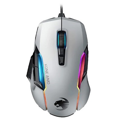 ROCCAT KONE AIMO Remastered Gaming Mouse   White Owl-Eye 16K DPI 90905-820-12