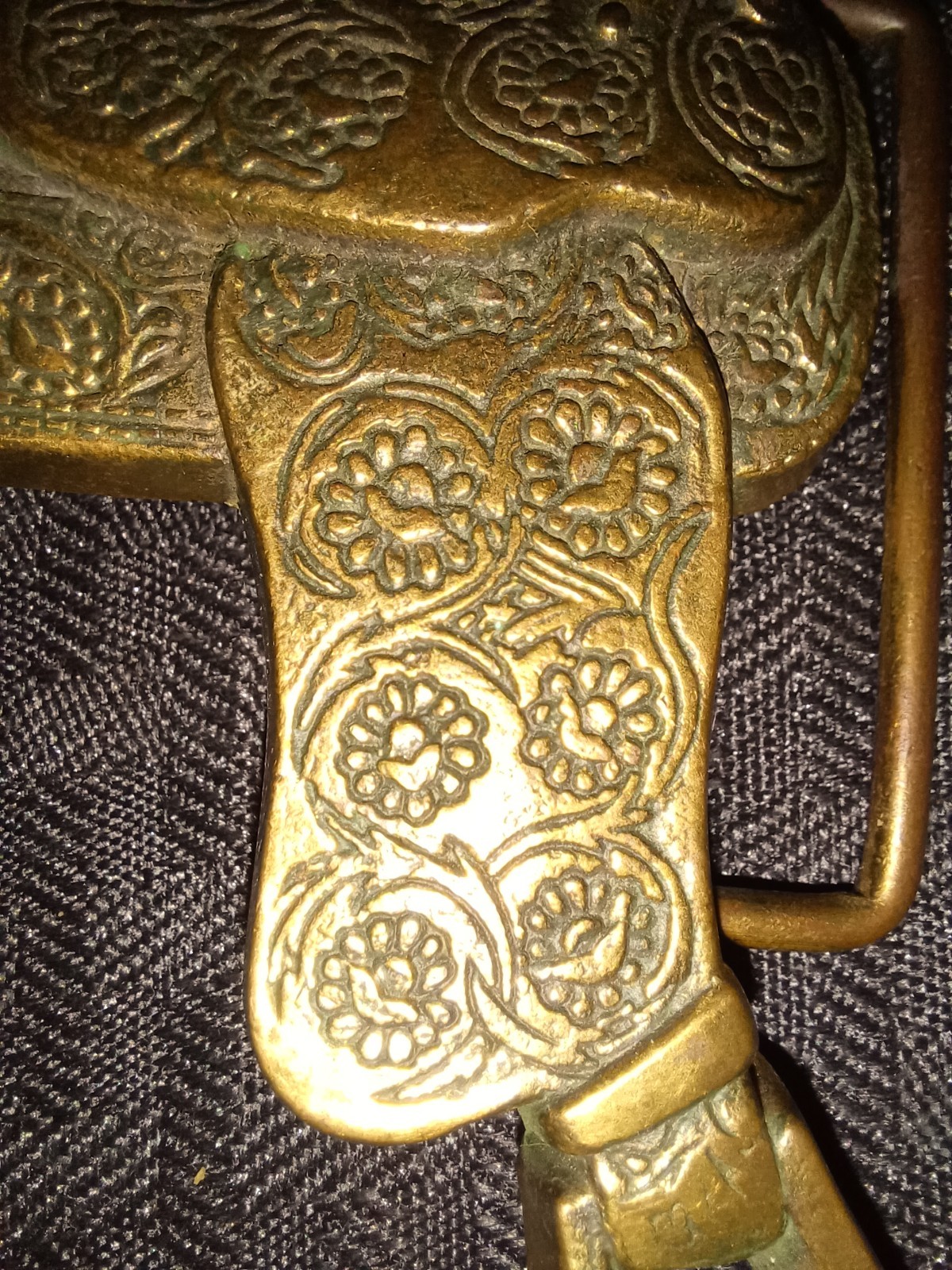 Baron Belt Buckle Solid Brass Fancy Western Saddl… - image 4