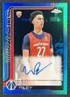 WILL RILEY 2025-26 TOPPS CHROME #TCAR-WR ROOKIE AUTO BLUE REFRACTOR RC 18/150
