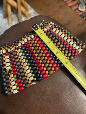 1930-1940's multi colored beaded change purse made in czechlosovakia