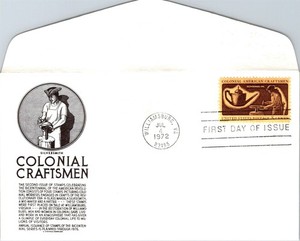 S09-5901, COLONIAL CRAFTSMEN, SILVERSMITH, ANDERSON FDC