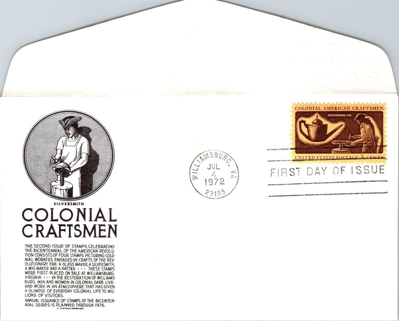 S09-5901, COLONIAL CRAFTSMEN, SILVERSMITH, ANDERSON FDC