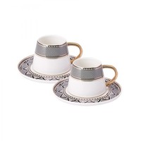 Kaffeetassen Set 2Er Karaca Porzellan Mokkatassen Untertassen Espresso Tassen