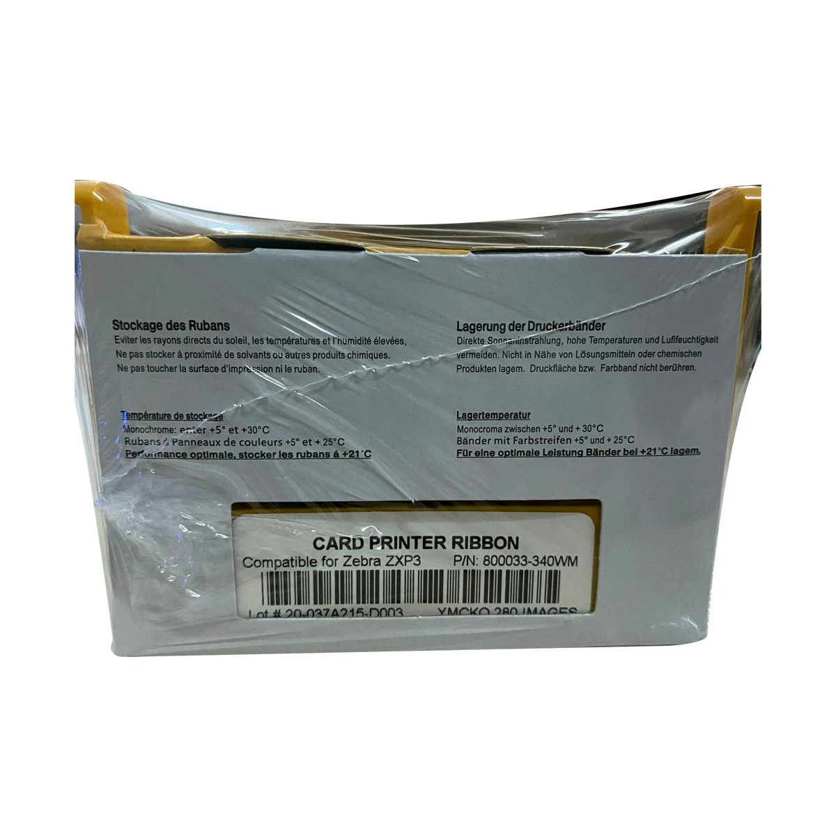 Cinta 800033-340WM para impresora térmica Zebra ZXP Series3 impresiones YMCKO-280