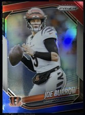 Panini 2025 Prizm Joe Burrow #62 Cincinnati Bengals Blue Wave NFL Card