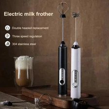 1pcs Wireless Handheld Double Stick Whisk Coffee Milk Egg Beater USB - NEW