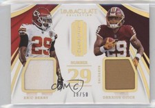 2018 Panini Immaculate Dual Jersey Numbers 18/50 Derrius Guice Eric Berry 1by8