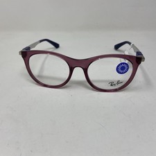 Ray-Ban Kids RB9082V 7504 47-17-130 Purple Silver Flex Hinge Eyeglasses 773