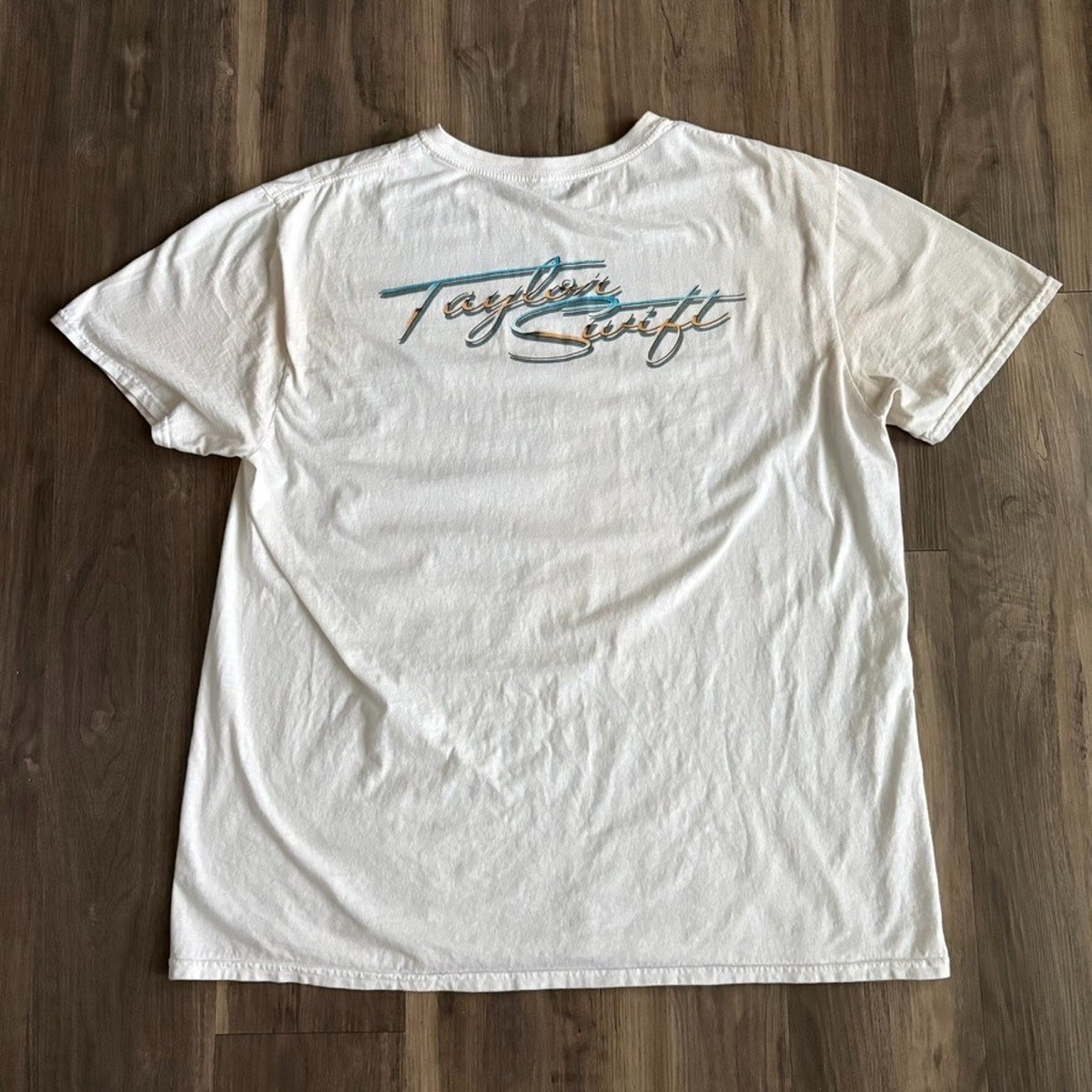 Vintage 2007 Taylor Swift Debut Album T-Shirt White Size L Worn