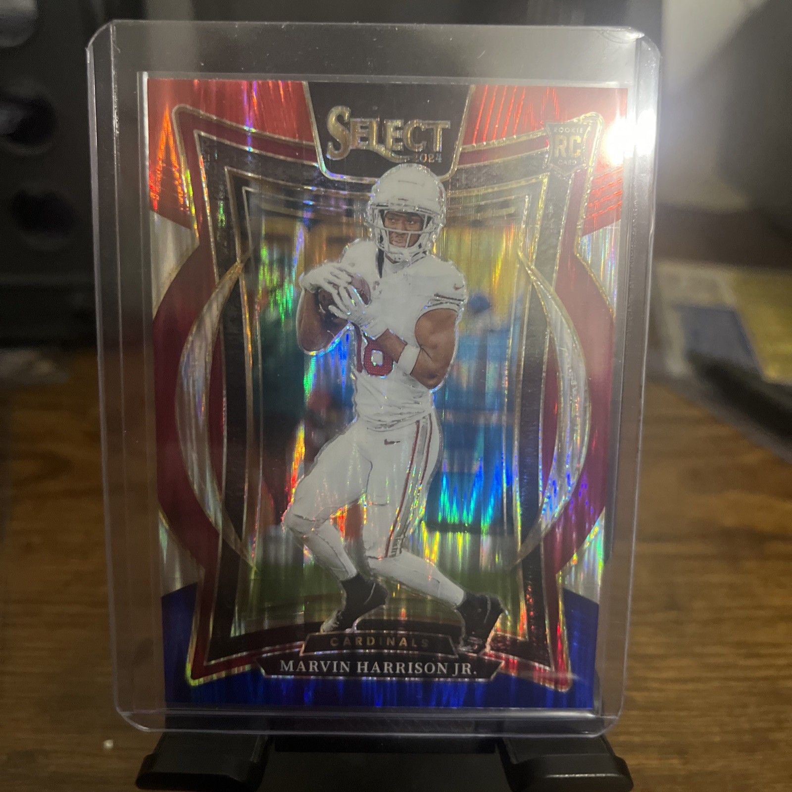 2024 Select Marvin Harrison Jr Red & Blue Shock Concourse #28 (RC) Arizona