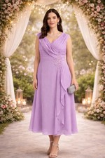 NWTLavendar Mother Of The Bride Or Groom Dress By Wear Your Love Wedding SZ 8