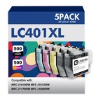 LC401XL Ink Cartridges +chip for Brother MFC-J1010DW MFC-J1012DW MFC-J1170DW