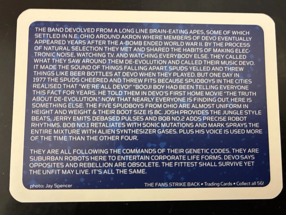 Devo Program Card All Tomorrows Parties Festival 2009 Devo Devolution Whip It - Image 2 of 2