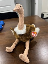 Ty 1998 Beanie Baby Buddies Stretch the Ostrich Large 16" Plush Stuffed Animal