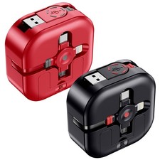 Multi Charging Cable 4.5A, 4Ft/2Pack Chargers for All Devices 3 Black.