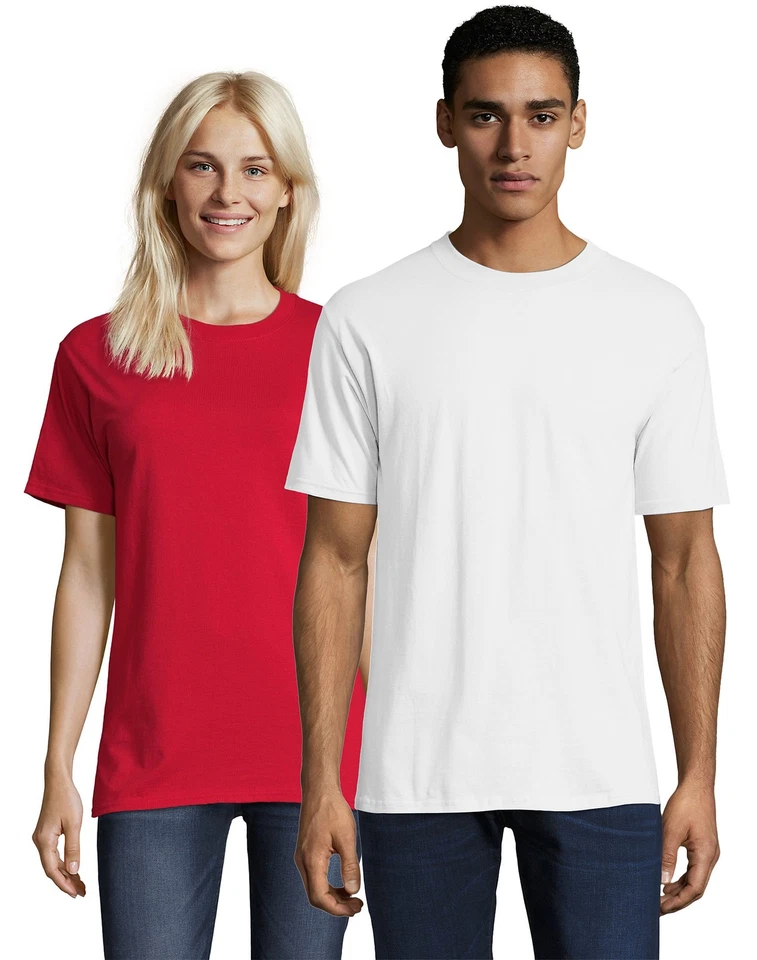 Hanes Men's Big & Tall T-Shirt Tee Beefy-T Crewneck Short Sleeve Cotton LT-4XLT