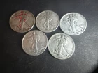 5 Different Walking Liberty Silver Half Dollars