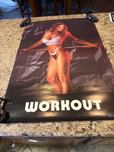 *LARGE* Original “WORKOUT” 1989 Vintage Sexy Gym Girl Starmakers Poster | 32x22