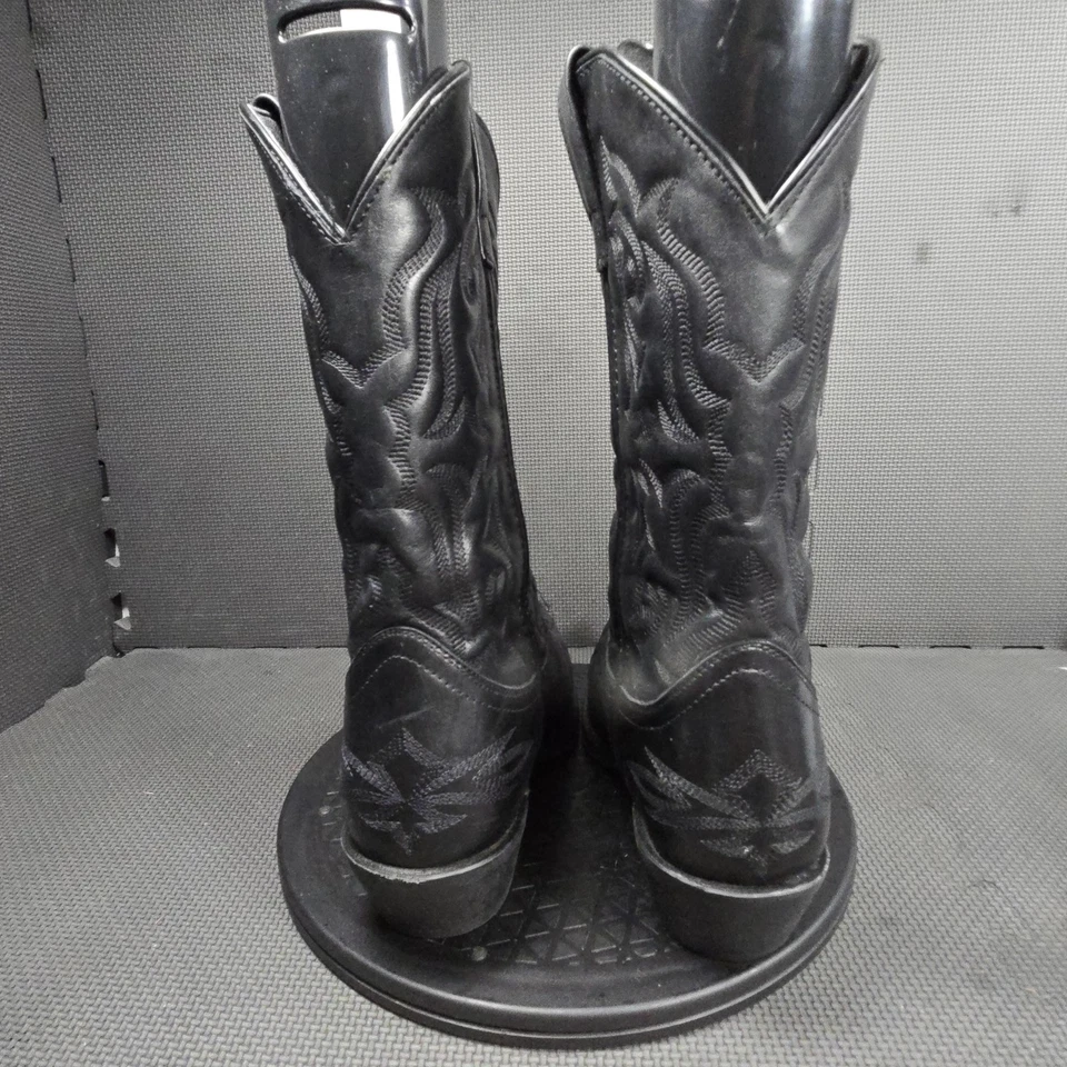Botas de Vaquero Laredo Para Hombre Talla 9.5 Negras 6860 Cuero Punta Occidental Foto 4 de 4