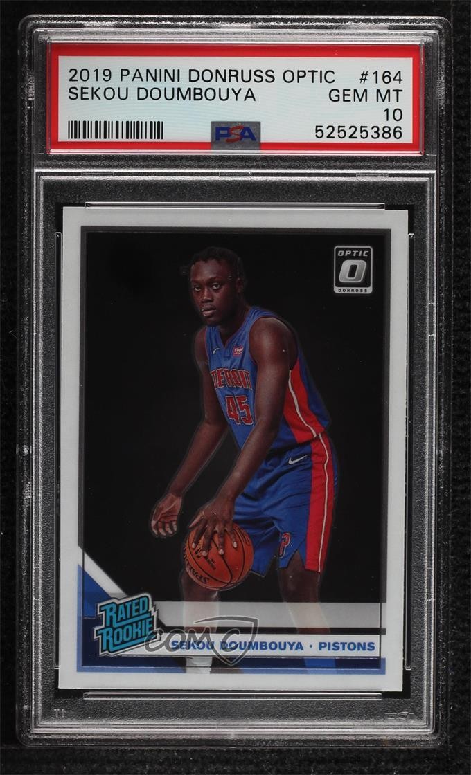 2019-20 Panini Donruss Optic Rated Rookie Sekou Doumbouya #164 PSA 10 GEM MT 0a3
