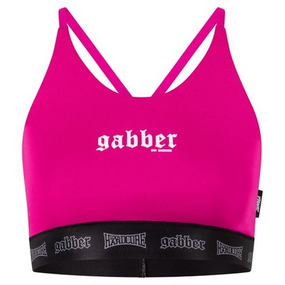 100% HARDCORE Frauen Sport Top ''Gabber'' | Pink | Pink Gabber Kurz Sporttop