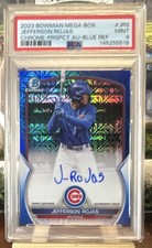 Topps 2023 Bowman Mega Box Jefferson Rojas Auto Blue Refractor /150 PSA 9