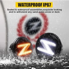 White Sequential Turn Signal LED Side Marker Light Set For Nissan 370Z 350Z Z34